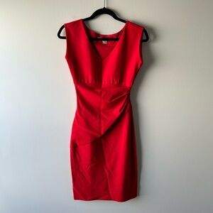 Diane Von Furstenberg red sleeveless Bevin dress
